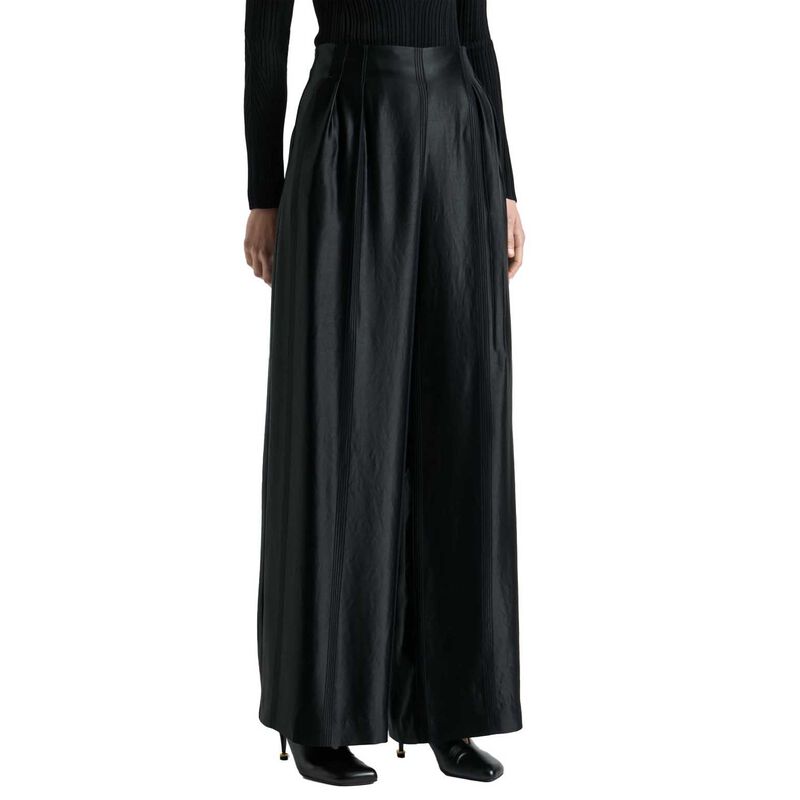 Cue Satin Stripe Wide Leg Pant image number 0